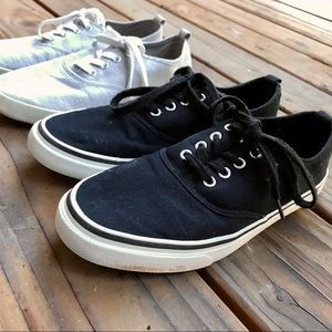 Black & Gray H&M Lace Up Shoes